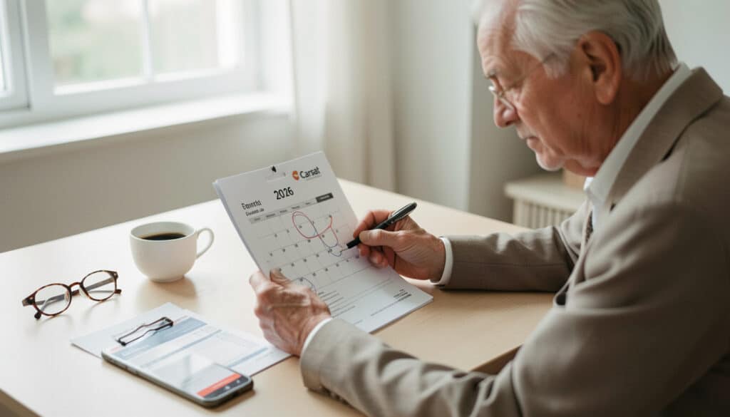 Dates de paiement de la retraite Carsat en 2026